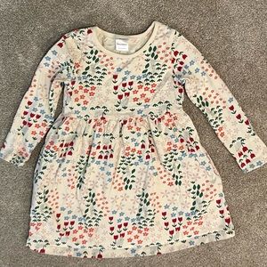 Hanna Andersson spring skater dress floral print with bunnies size 4 & size 6-7
